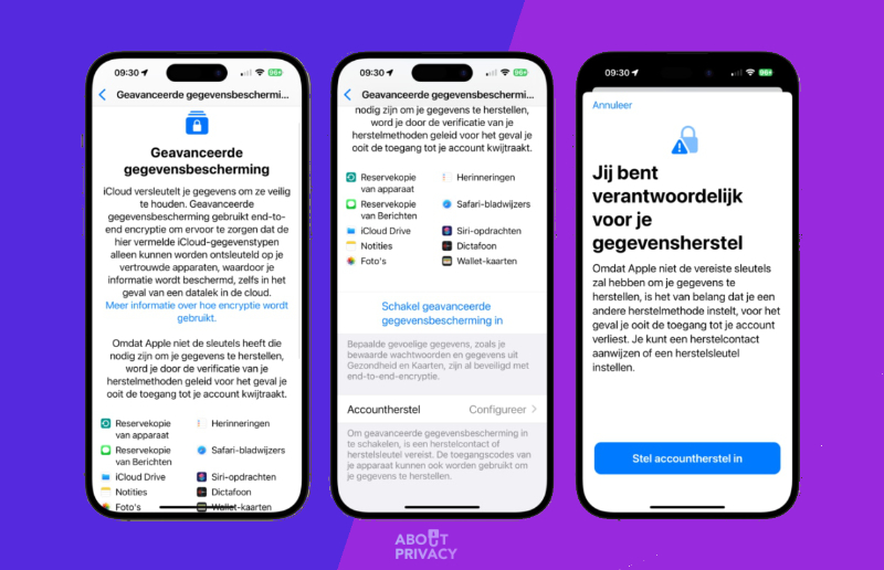 geavanceerde gegevensbescherming privacy