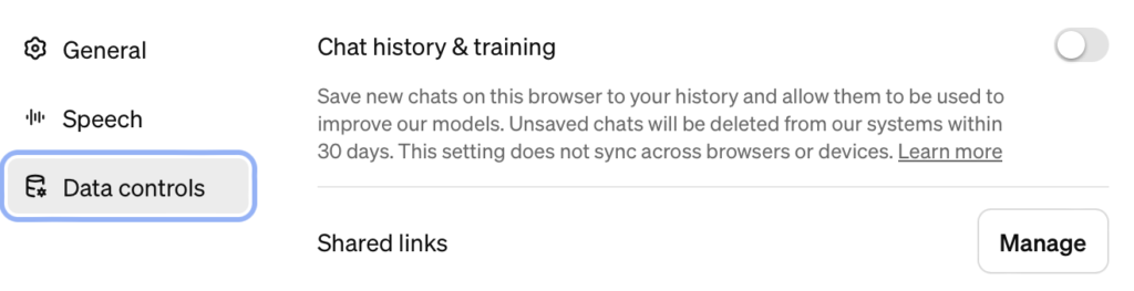 chatgpt privacy